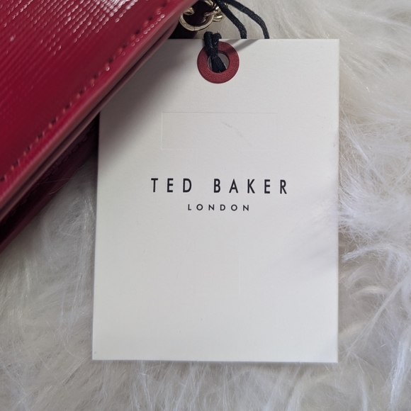 Ted Baker Parisa Classy Red Shoulder Clutch Bag With Removable Chain Strap, Kiss - Picture 8 of 13